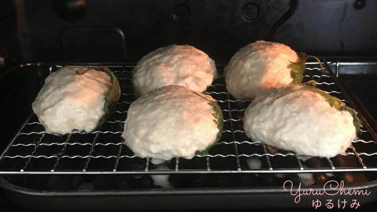 ヘルシオで余分な油が落ちたチキンハンバーグ