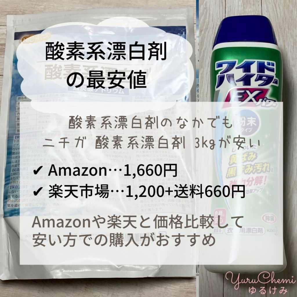 酸素系漂白剤の最安値