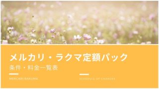 メルカリ便・ラクマ定額パックの条件と料金一覧
