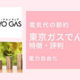 【ガスと電気をまとめてお得】東京ガスでんきの特徴とメリット・デメリット